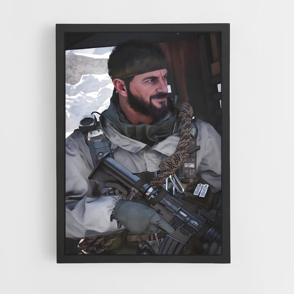 Poster Frank Woods: Opération Silence – affiche Call of Duty (vue 2)